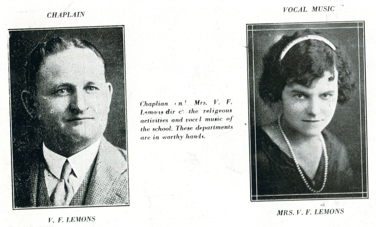 Mr. and Mrs. V. F. Lemons in Gainesville in 1930s