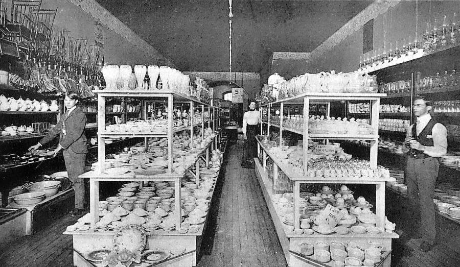 Nickel Store Interior in Abilene in 1909