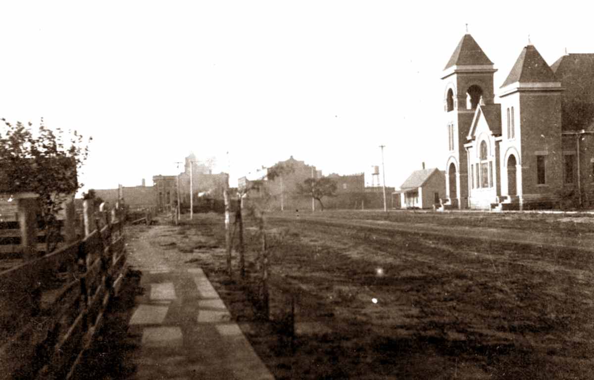 North Side 1st Methodist Church in Anson in 1900