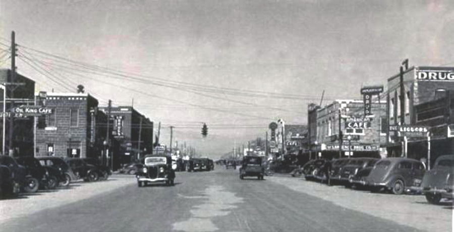 Odessa Texas Street Scene in 1940s