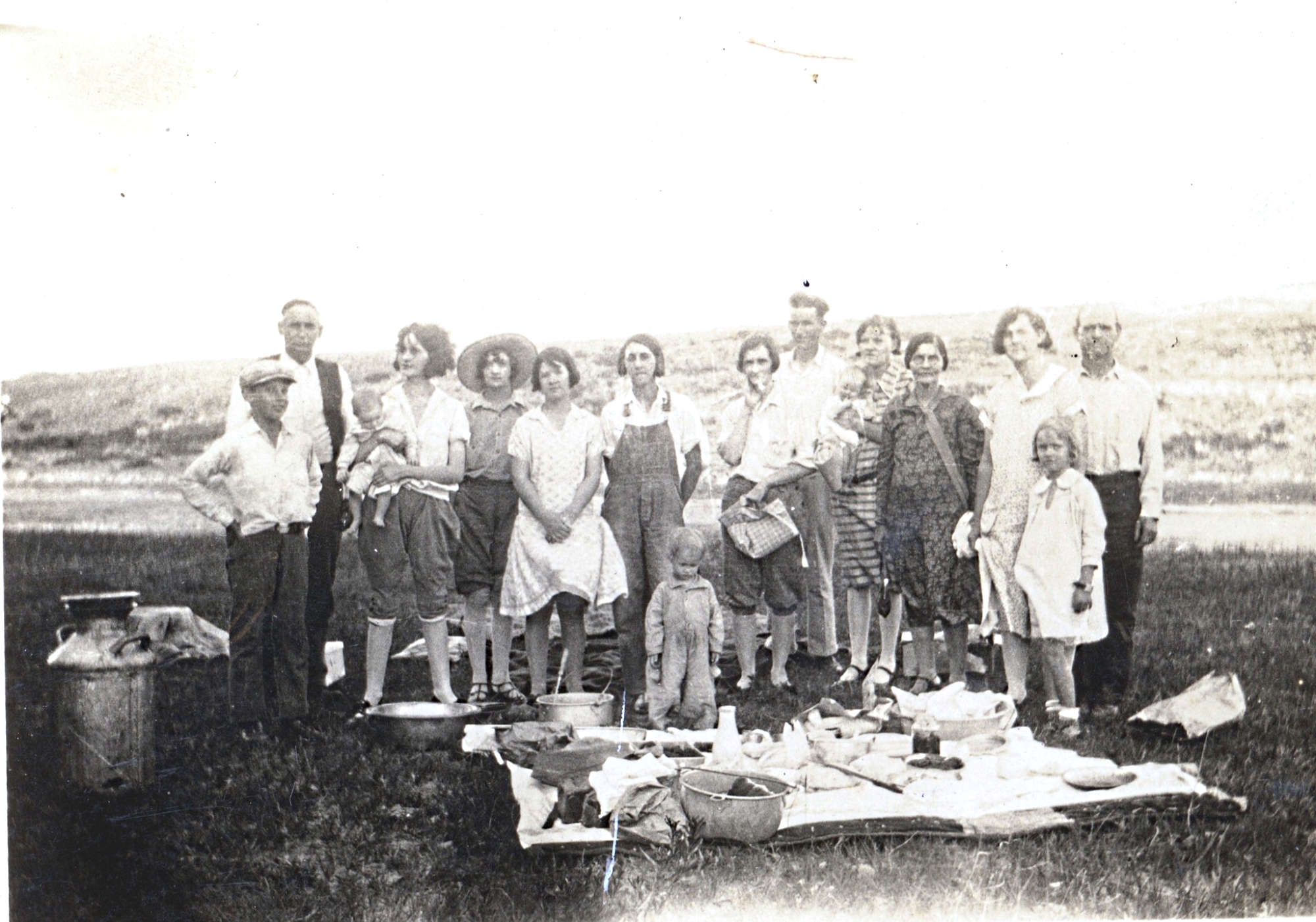 Picnic on the Canadian Near Borger Texas in 1929