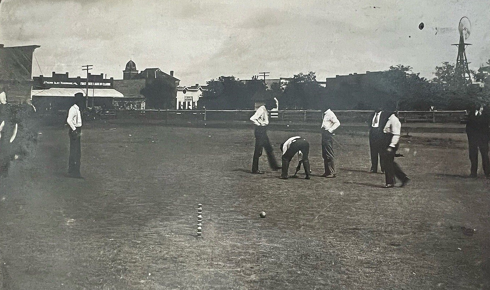 Playing Croquet in Claude Texas in 1910