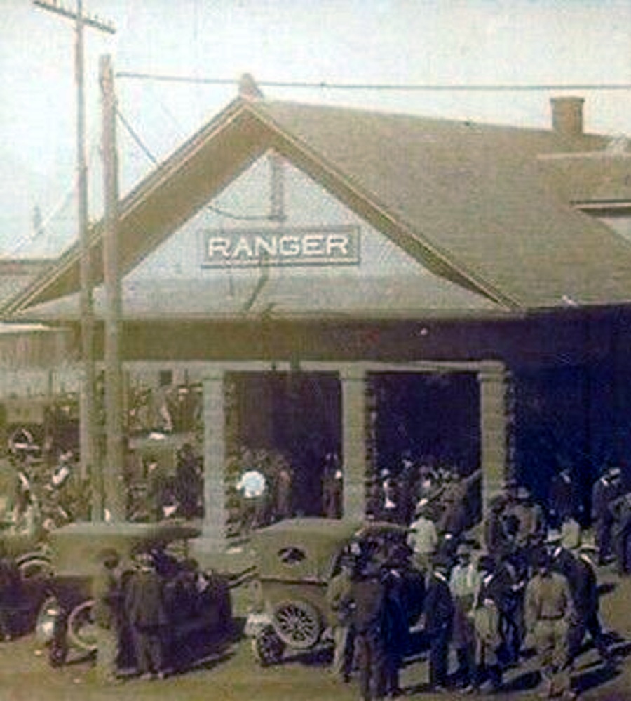 Ranger Texas Railroad Depot in 1920s