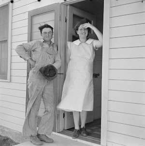 Resettled Farmer and Wife  in Ropesville, Texas in 1936