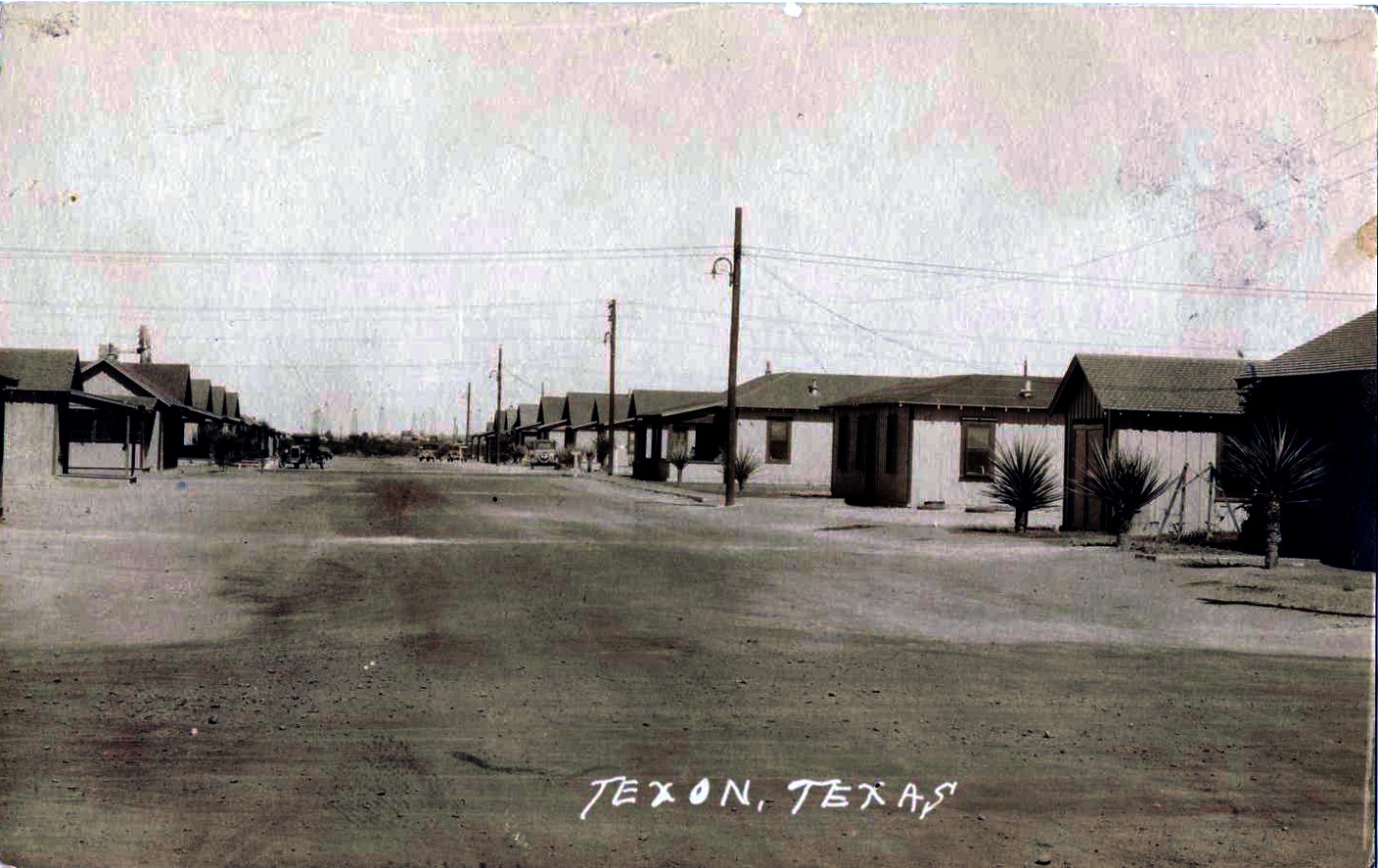 Residential Street in Texon Texas in 1920s