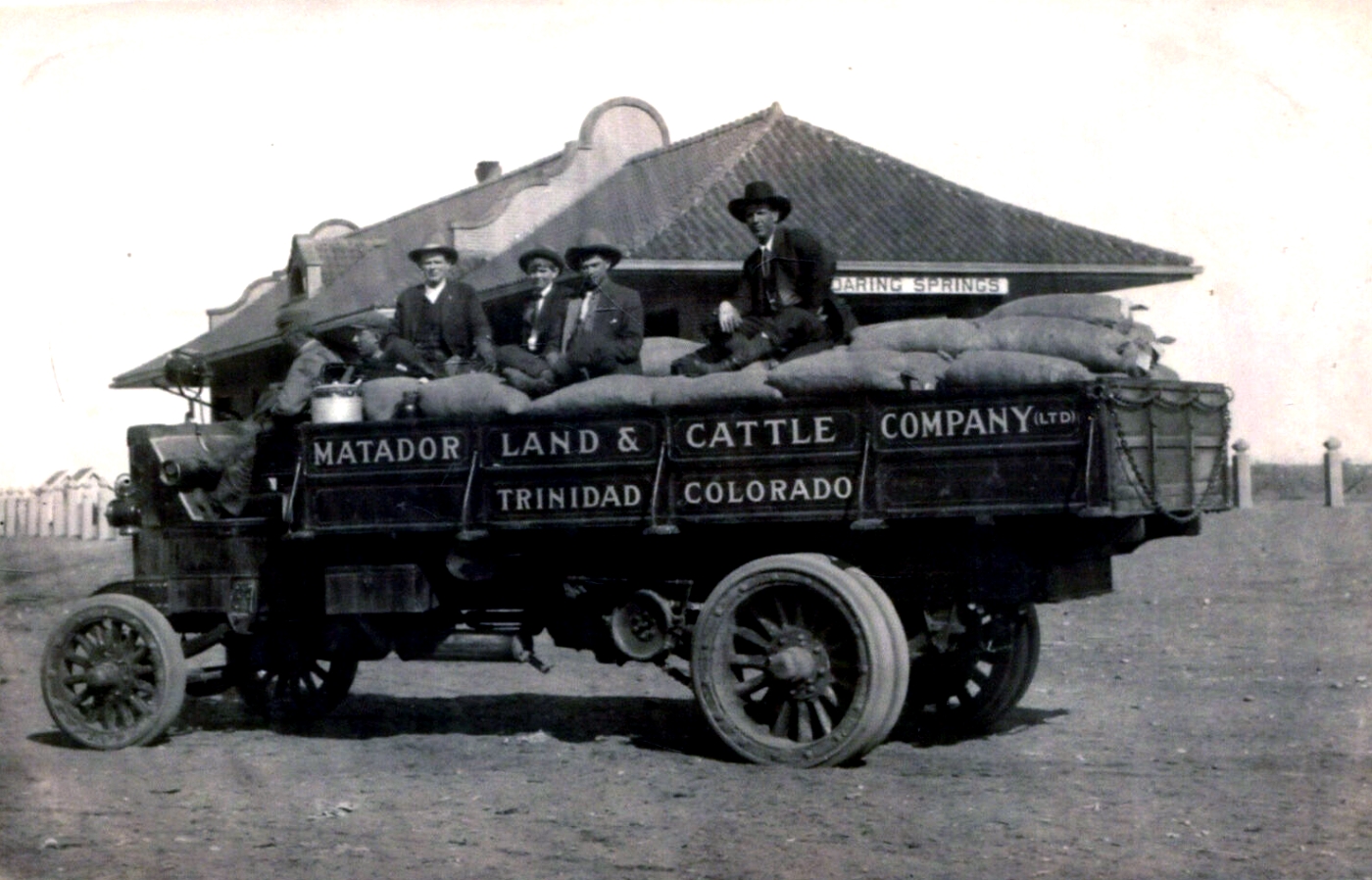 Roaring Springs Texas Railroad Depot in 1914