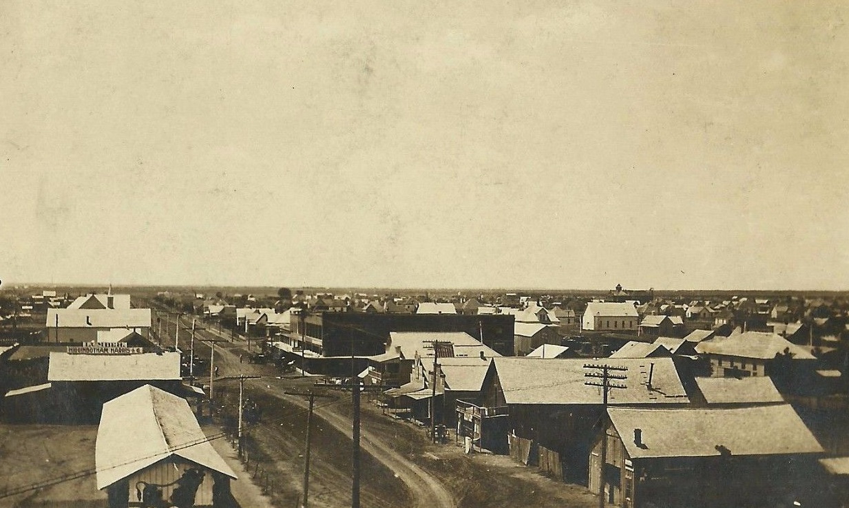 Birdseye View of Roscoe Texas in 1910