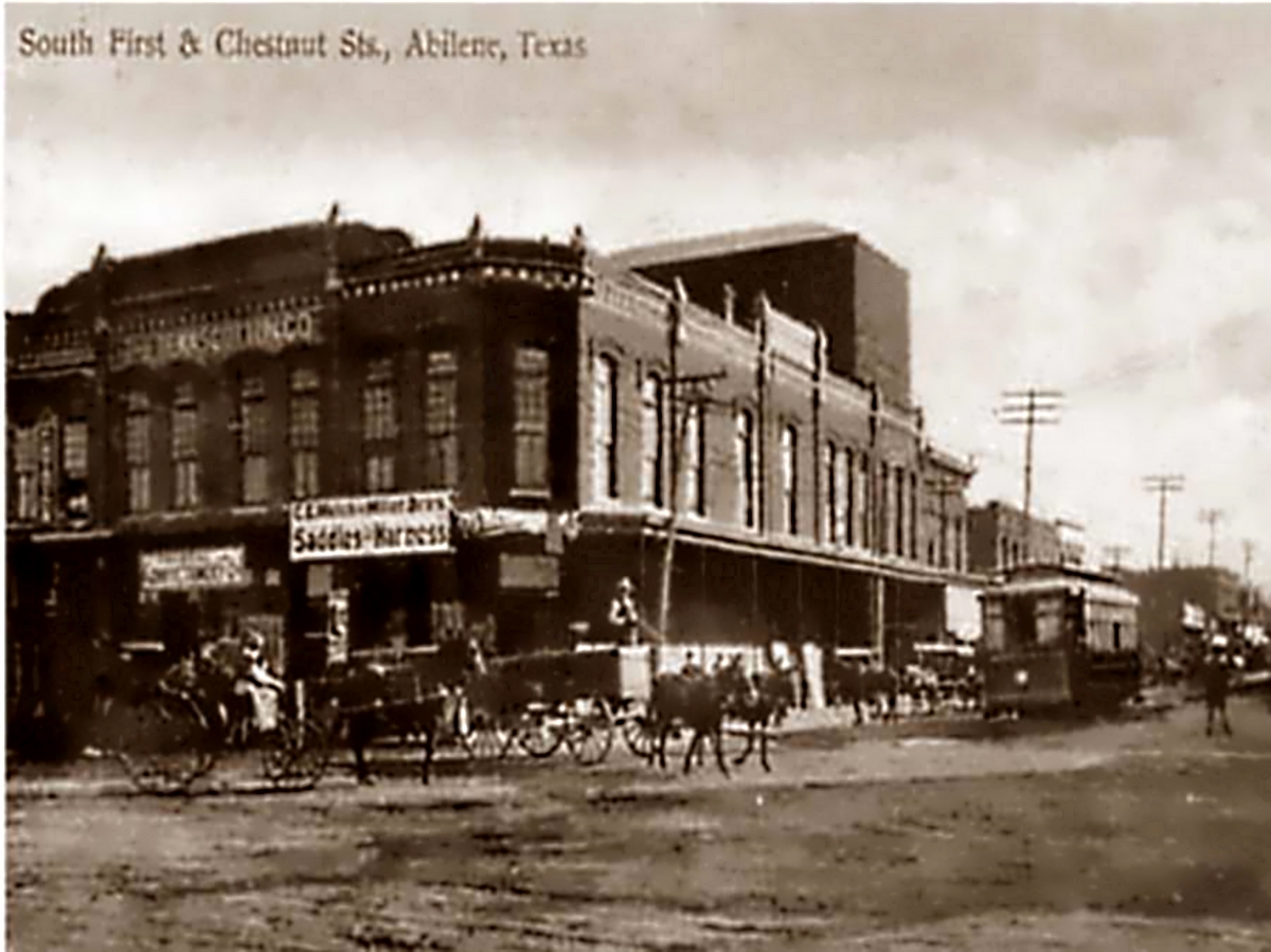 South First and Chestnut in Abilene Texas in 1800s