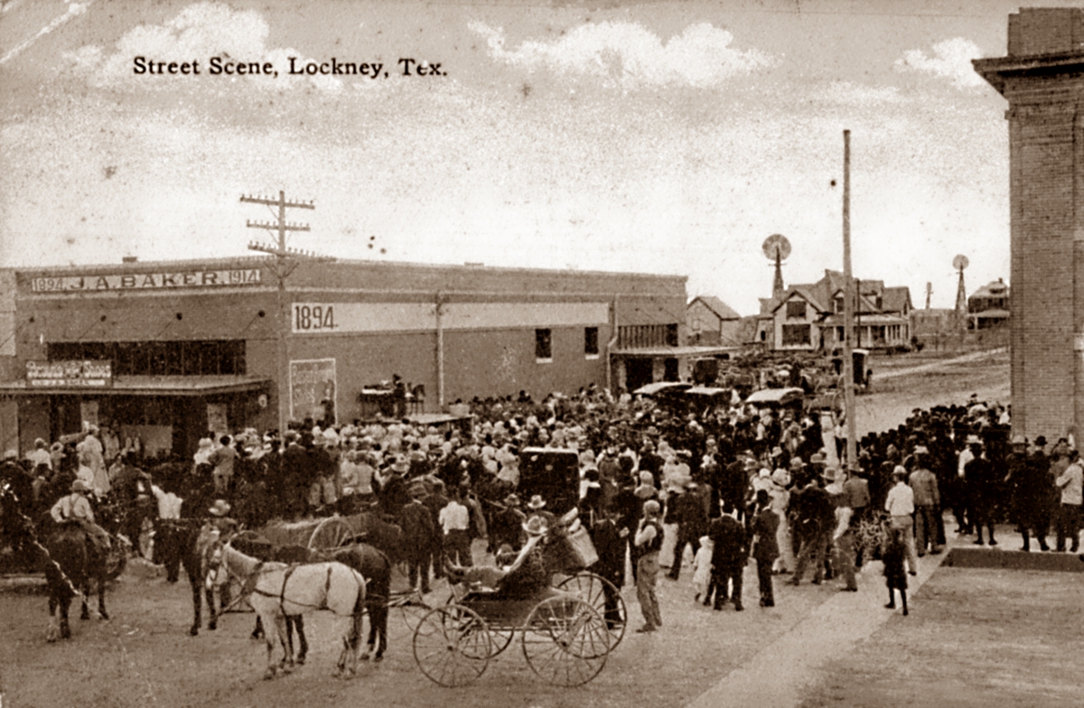 Lockney Street Scene in 1909