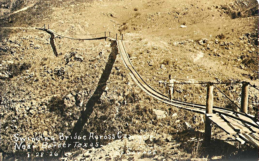 Swinging Bridge Near Borger
