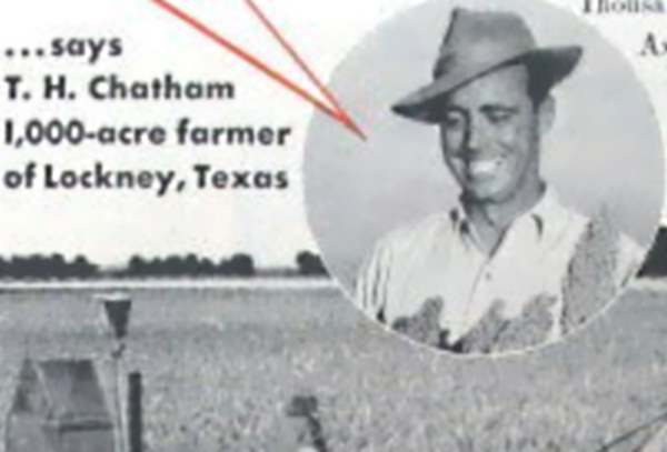 T. H. Chatham in 1954 Ad