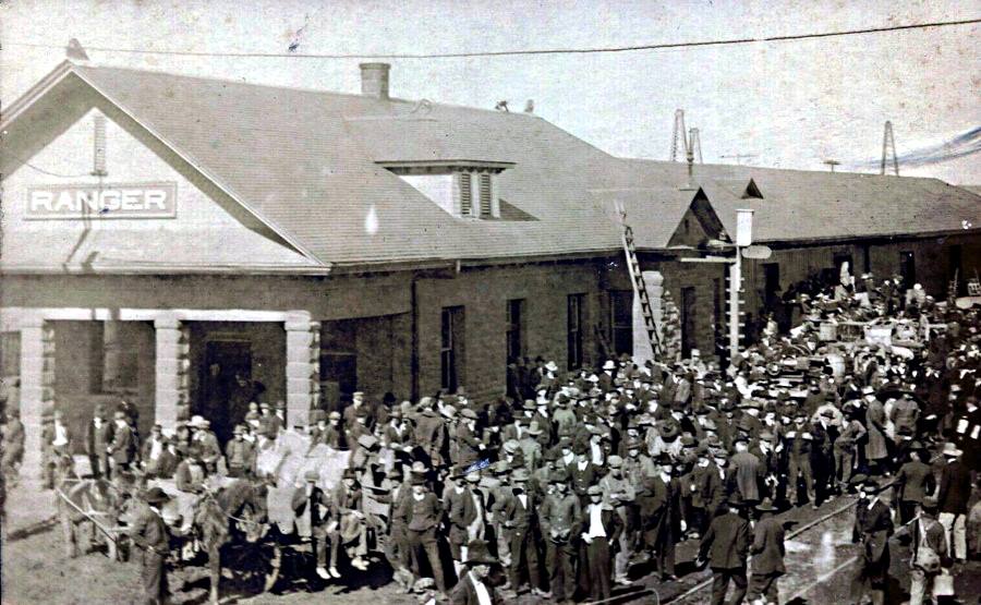 T&P Railroad Depot in Ranger in 1904