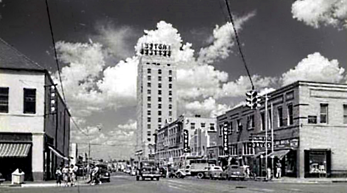 Third Street Looking West in Big Spring 1950