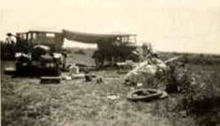 Two Families Camp Out in  Floyd County Texas in 1920s