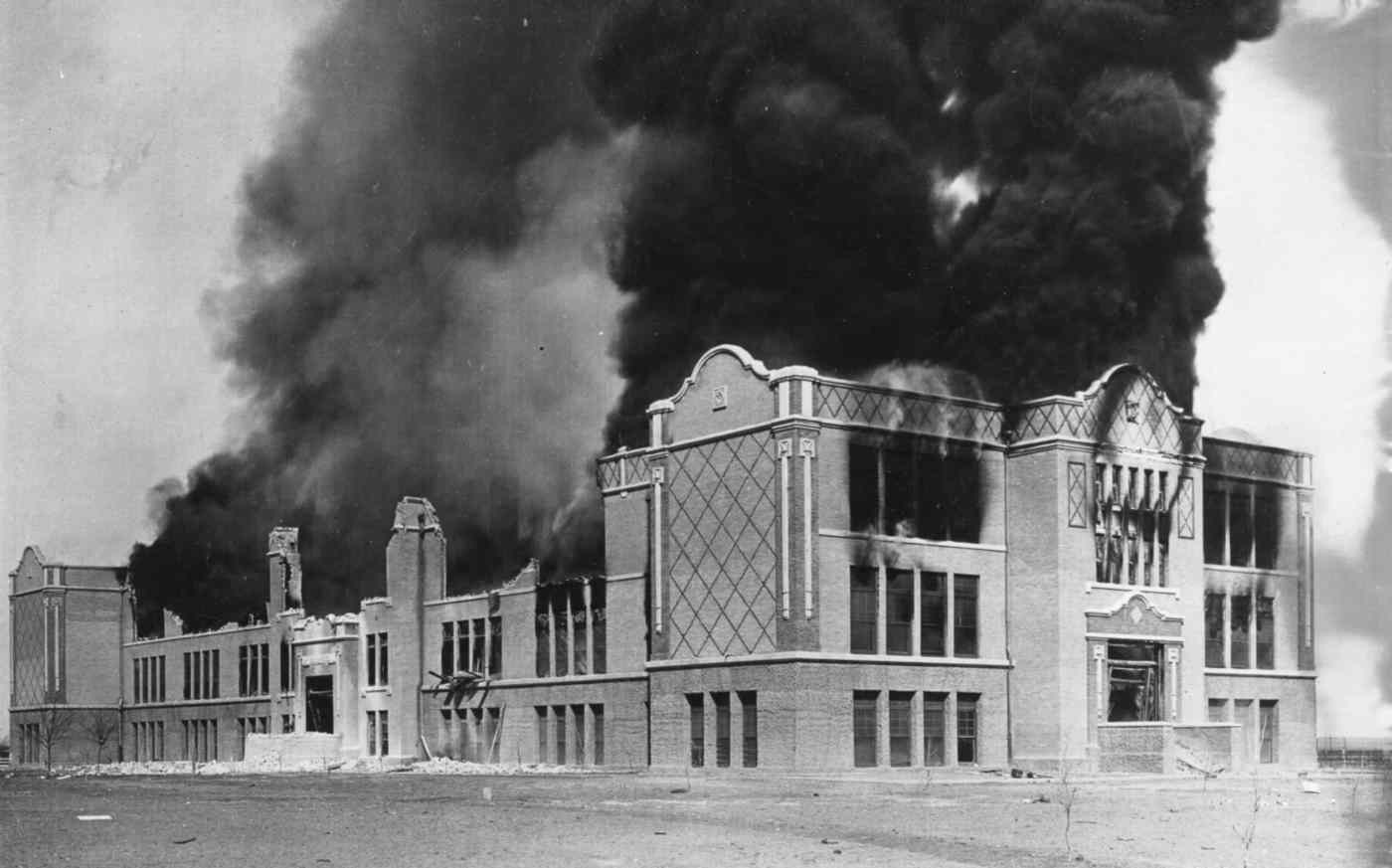 West Texas State Normal College on Fire