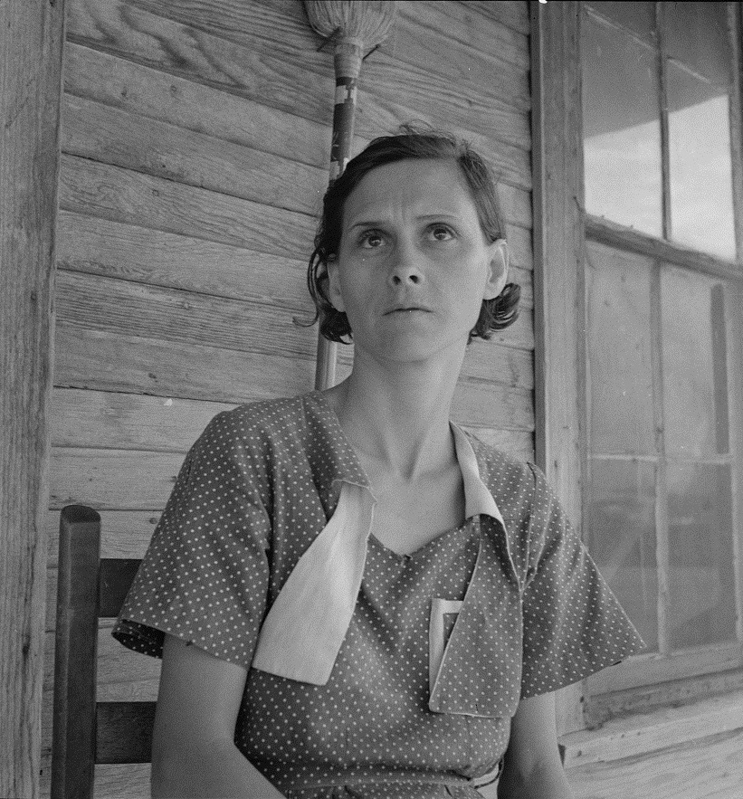 Worried Woman in Hall County Texas in 1939
