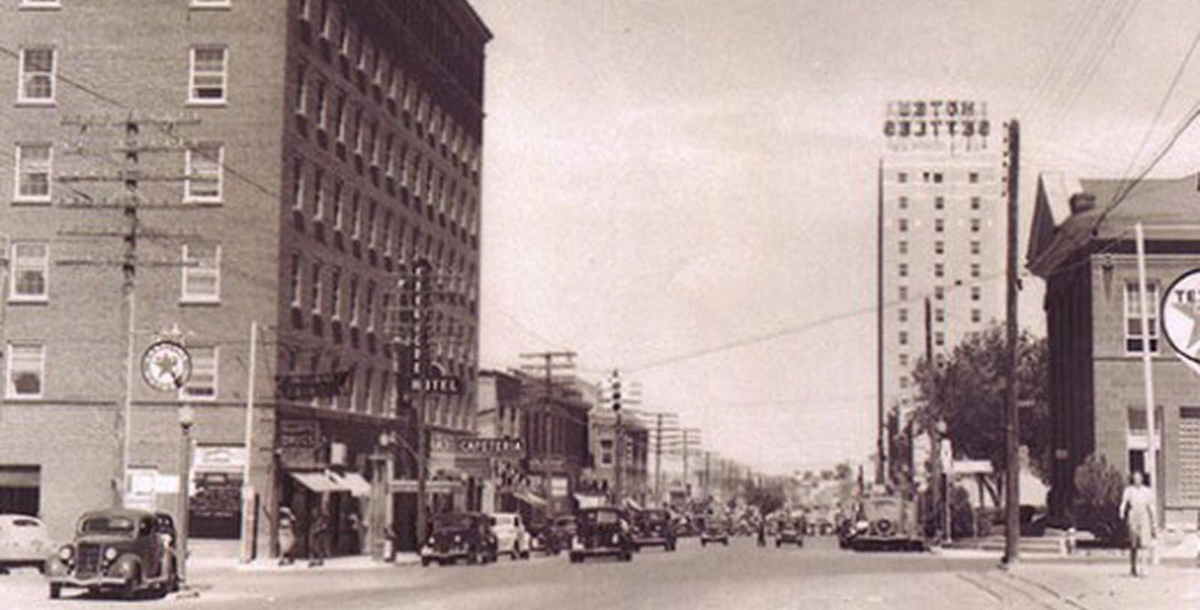Big Spring Street Scene in 1940s