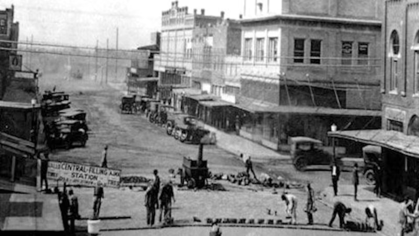 Childress Street Scene in 1920s