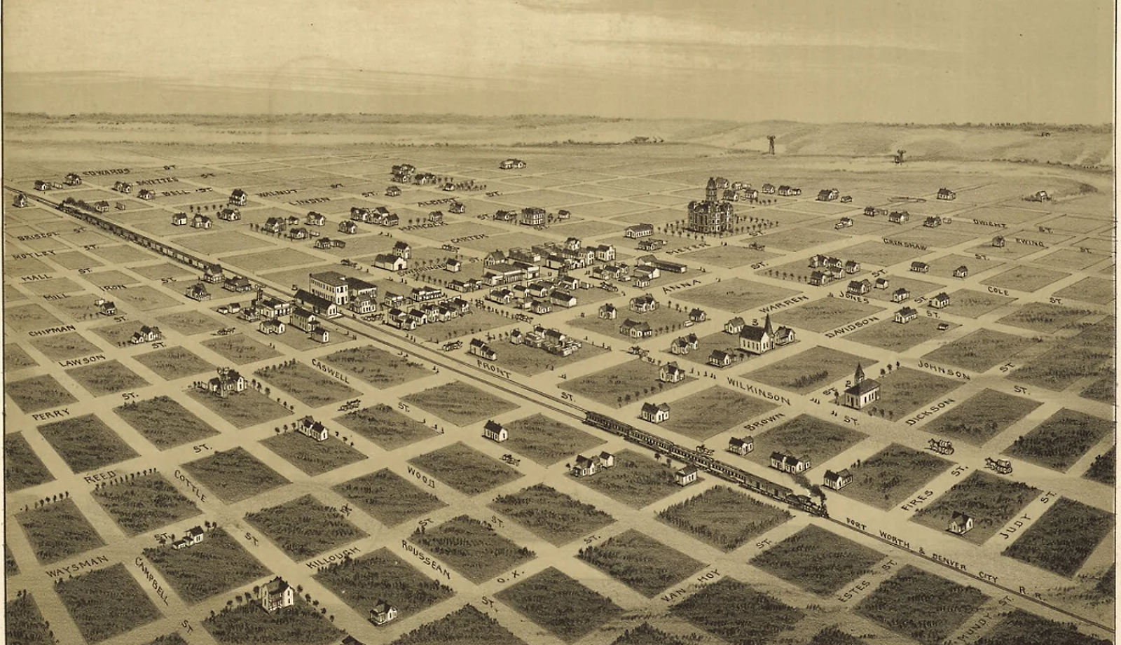 Childress Texas 1890 Map