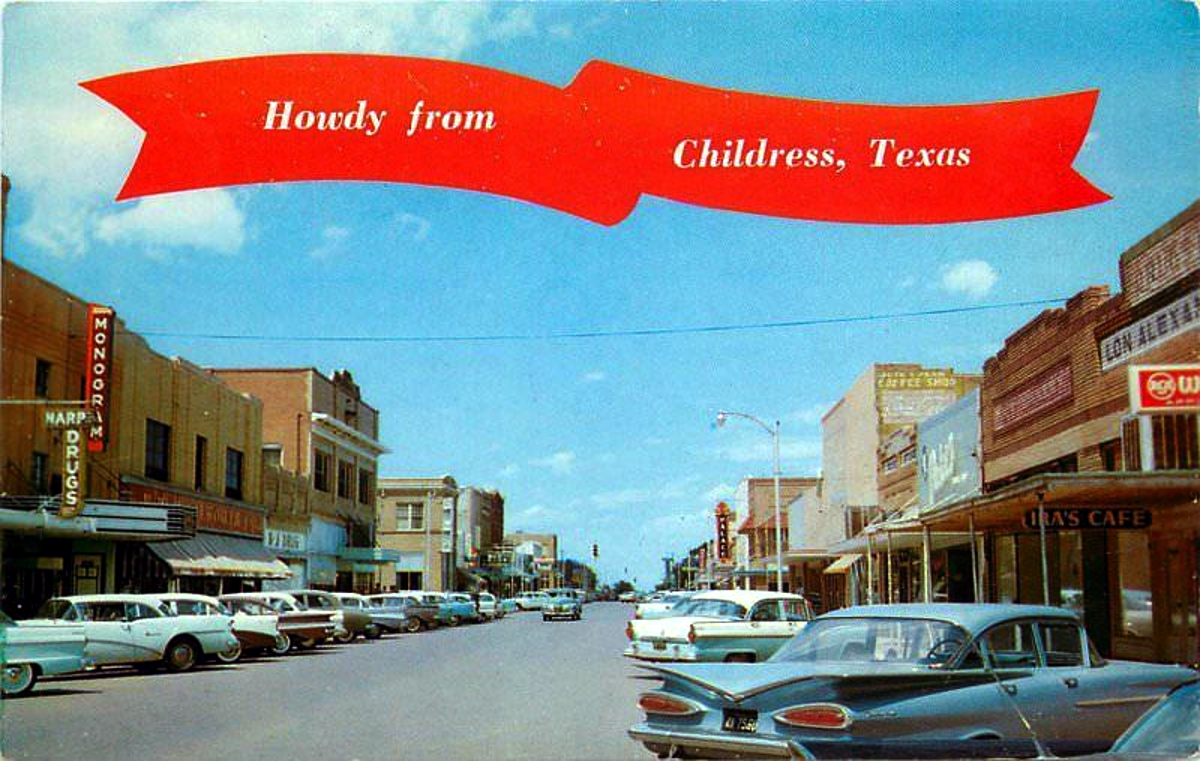 Downtown Childress in the Late 1950s