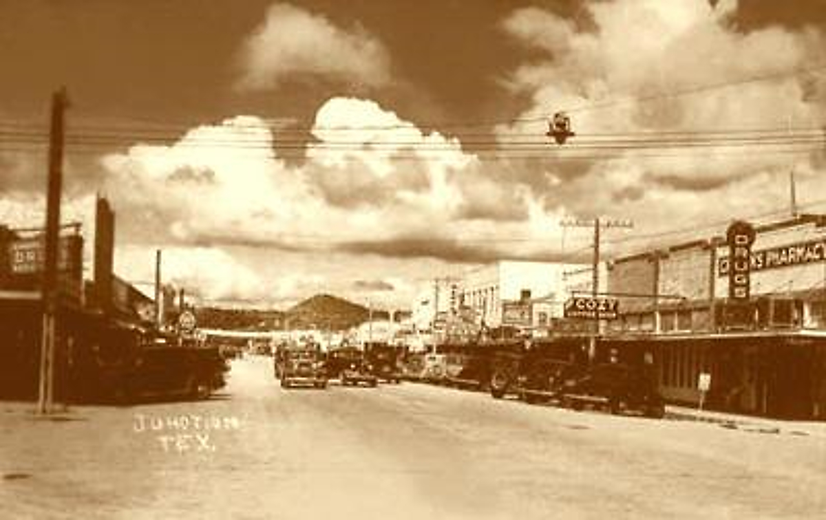 Junction Texas Street Scene in 1920s