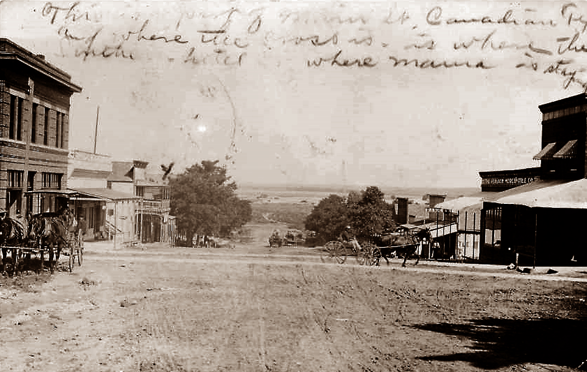 Main Street in Canadian Texas in 1908