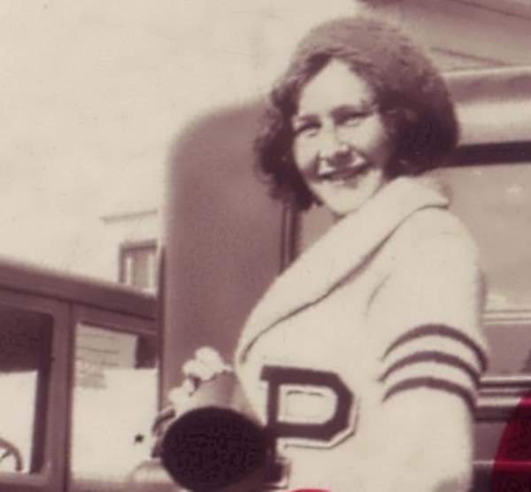 Perryton Texas Cheerleader in 1936
