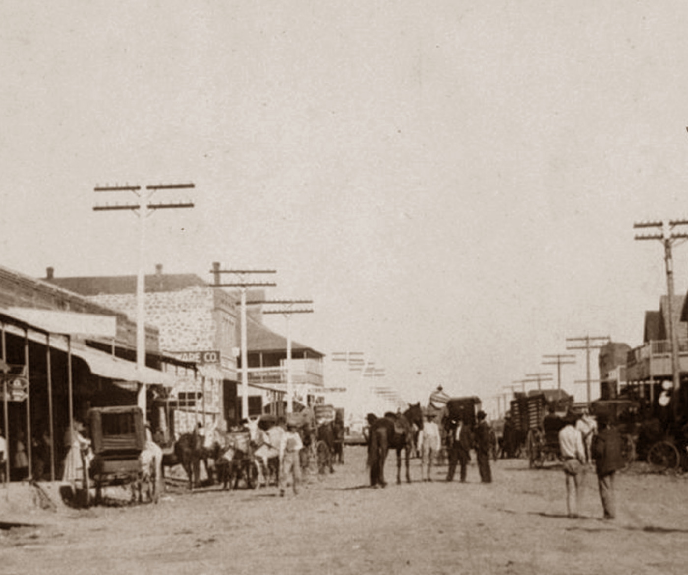 Roscoe Texas Main Street in 1900