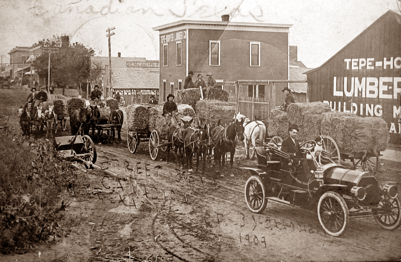 Street Scene in Canadian Texas in 1909