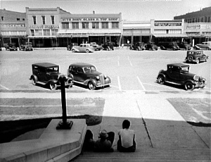 Town square Memphis, Texas in 1937